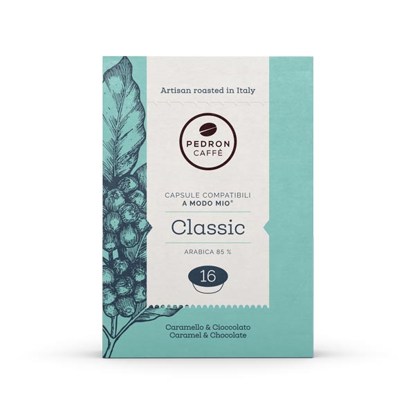Pedron CLASSIC 85%  Arabica - 16  броя капсули х 8 g  - A Modo Mio